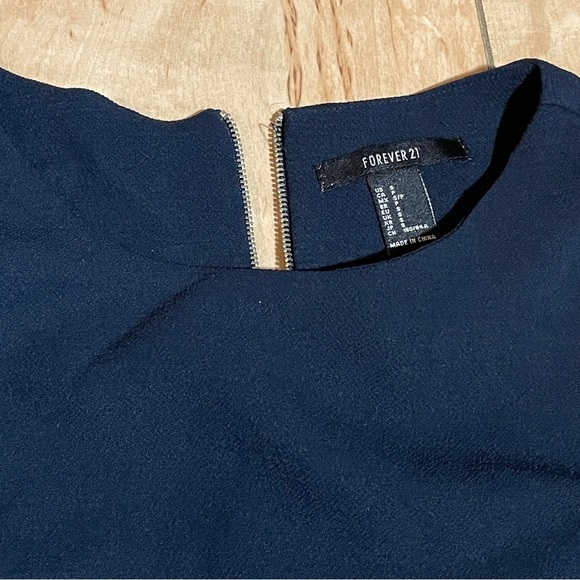 Forever 21‎ Navy Mini Shift Dress Small | Coquette Girl Twee Office - Picture 6 of 7